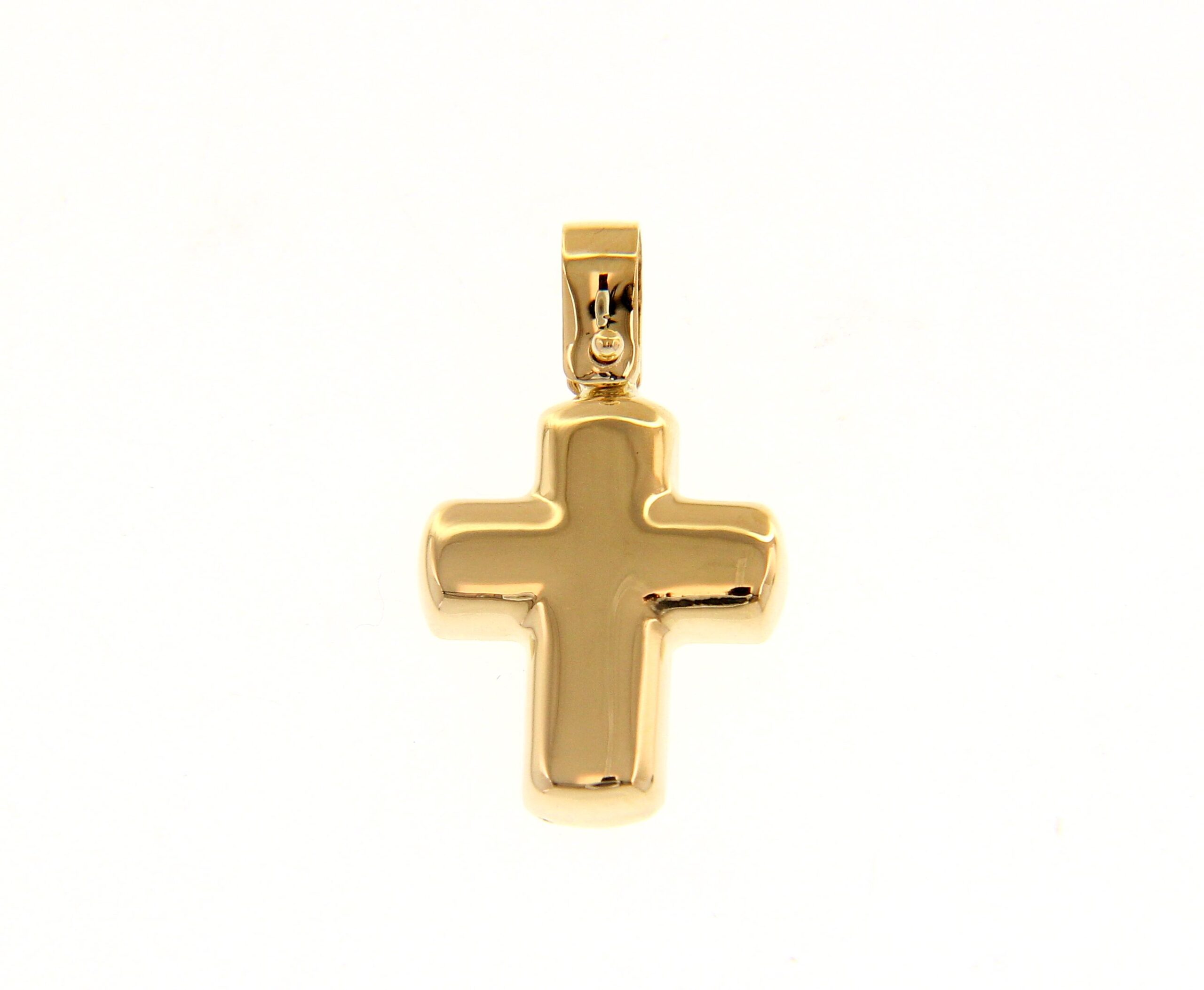AA2001 croce pendente in oro 18k doppio guscio 10 millimetri Santiago.