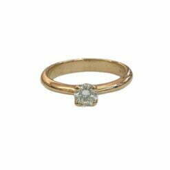 anello solitario classico oro rosa e diamante naturale