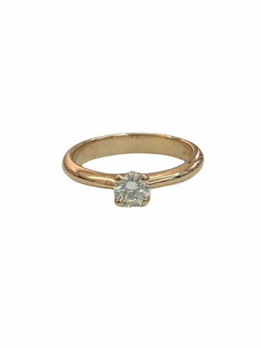 anello solitario classico oro rosa e diamante naturale