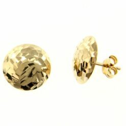 orecchini mezze sfere diamantate oro giallo