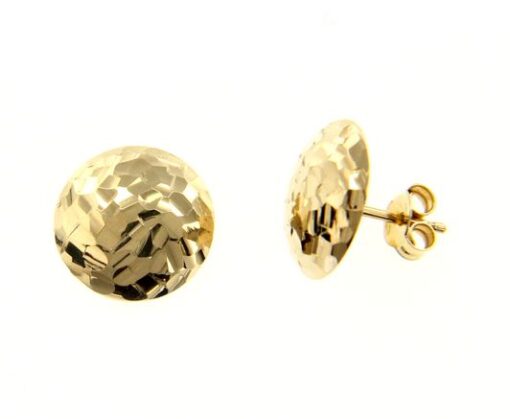 orecchini mezze sfere diamantate oro giallo
